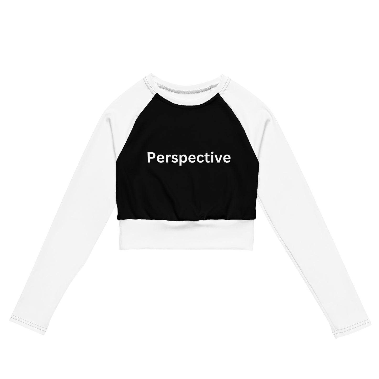 Recycled long-sleeve crop top