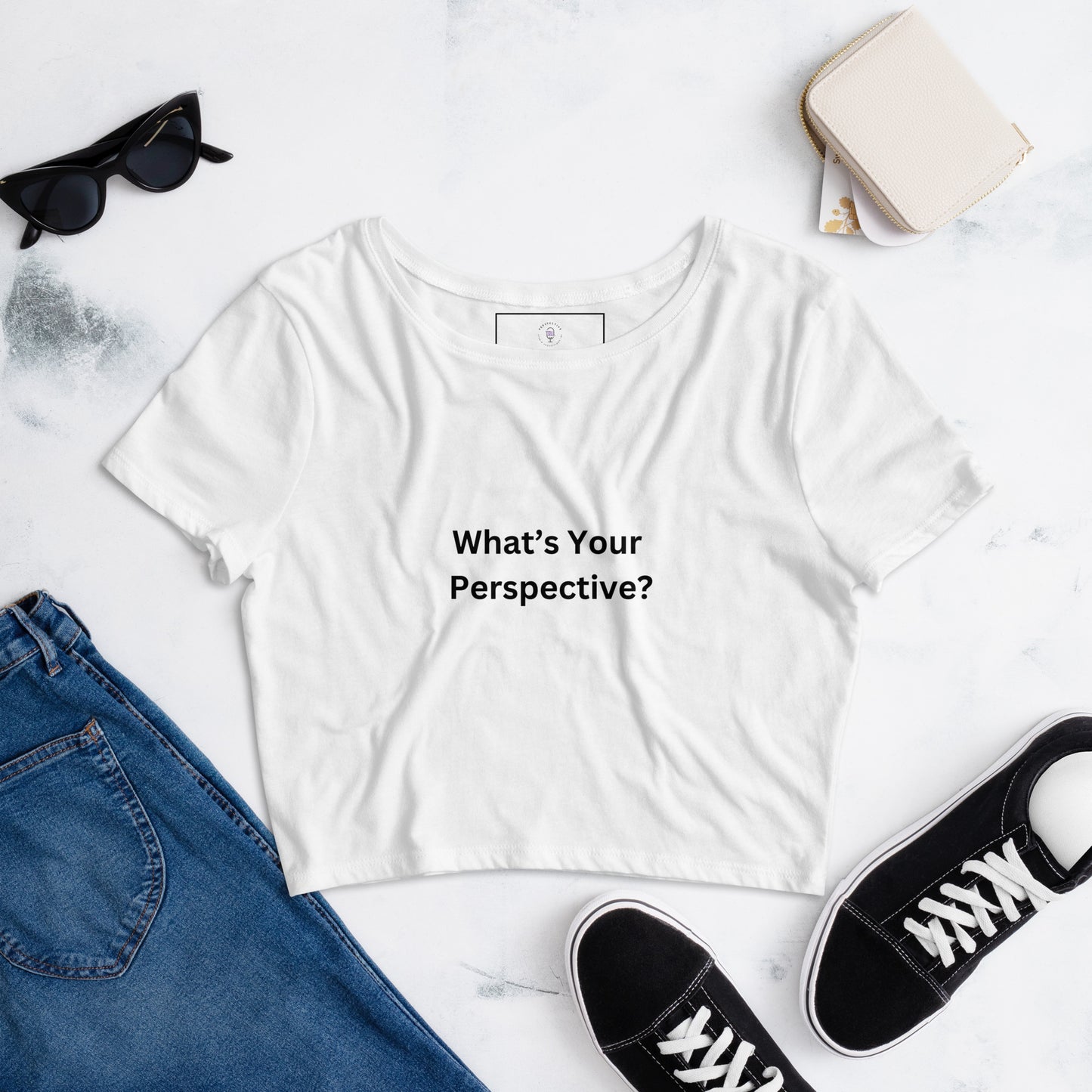 What's Your Perspective Women’s Crop Tee